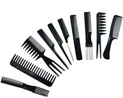 Jus’Be U Set of 10 Professional Hair Cutting & Styling Comb Kit