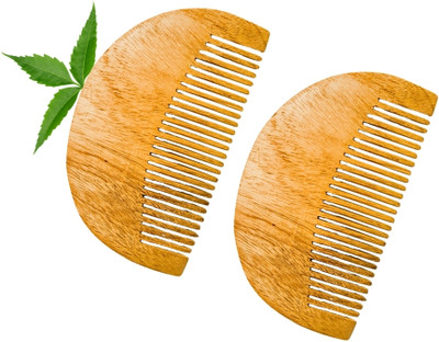 MICLAC Beard Comb Style your beard hassle-free With Neem Comb 2PCS