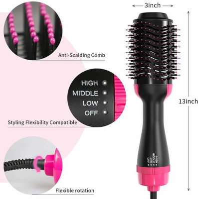 MAITRI ENTERPRISE One Step Hair Dryer, 4 in 1 Hot Air Brush for Drying, Straightening M18 Hair Curler(Multicolor)