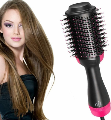 PRATYANG On Step Hair Dryer, 4 in 1 Hot Air Brush for Drying, Straightening P69 Hair Curler(Multicolor)