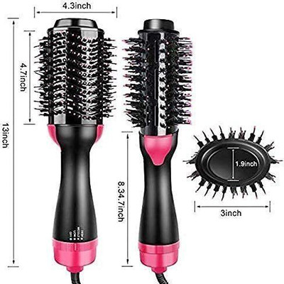 ND BROTHERS One Step Hair Dryer, 4 in 1 Hot Air Brush for Drying, Straightening ND107 Hair Curler(Multicolor)