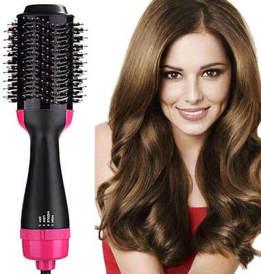 NAKSHT 3-in-1 Hot Air Brush: One-Step Hair Dryer Hair Curler(Multicolor)