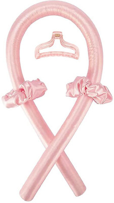 LUXONIX Satin Heatless Hair Curler Set – Overnight Damage-Free Curls for All Hair Types Hair Curler(Pink)