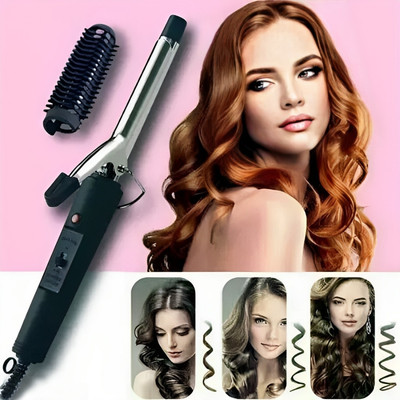 classy culture Professional Ceramic Plate Hair Curler Cum Hair Straightener for Women Hair Curler(Black)