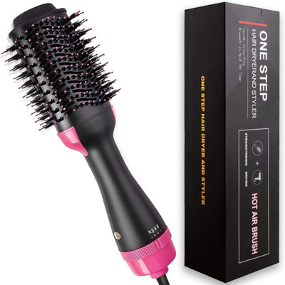 DN BROTHERS One Step Hair Dryer, 4 in 1 Hot Air Brush for Drying, Straightening D13 Hair Curler(Multicolor)