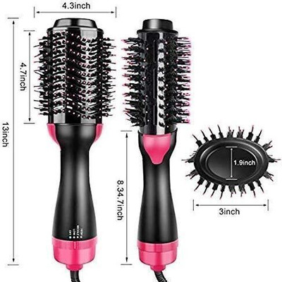 DN BROTHERS One Step Hair Dryer, 4 in 1 Hot Air Brush for Drying, Straightening D96 Hair Curler(Multicolor)
