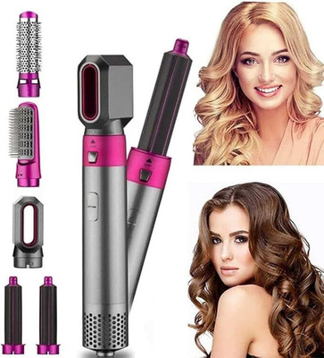 SmartTech Trader 5-in-1 Hair Dryer Comb for Multifunctional Styling Tool For Curly Hair Styler Hair Styler(Pink)