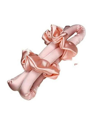 Maa shopping Silk curling ribbon, heatless hair curling set with2 Scrunchies, silk satin curler ribbon set, heatless curls(pack of 1) (pink) Hair Curler(Light Pink)