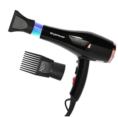 Stylehouse 2500 W Blow Dryer with AC Motor Long Cord Hot and Cold Air 2 Speed 3 Temperature Hair Dryer(2500 W, Black)