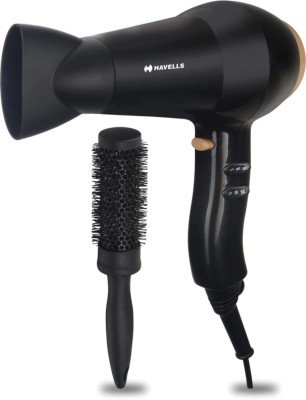 HAVELLS HAIR DRYER WITH BRUSH HD3276 Hair Dryer(2000 W, Black, Gold)