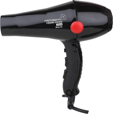 PROFESSIONAL FEEL HOT AND COLD AIR FLOW HAIR DRYER WITH 2 NOZZLE AND POWERFULL HEATING Hair Dryer(45 W, Black)