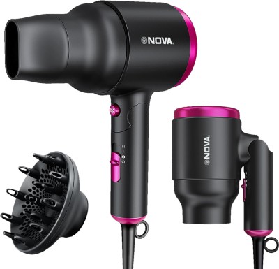 NOVA NHP 8225 Professional Hair Dryer(2000 W, Black)