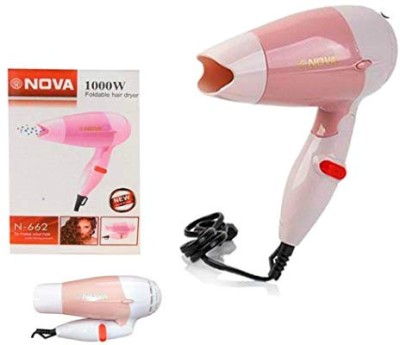 lkjh NV 662 1000W Foldable Hair Dryer for Women & Men With 2 Speed Control Hair Dryer Hair Dryer(1000 W, Multicolor)