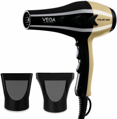Vega Professional VPVHD-04 Hair Dryer(2000 W, Black)