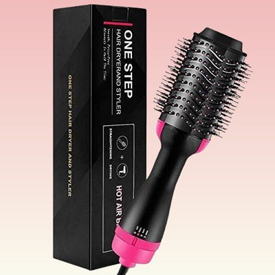 Riva oneestep298 Hair Dryer(1000 W, black and pink)