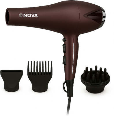 NOVA NHP 8232 Professional Hair Dryer(2000 W, Brown)
