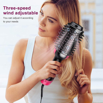 PRATYANG 3IN1 Hair Straightener, Hair Curling, Hair Dryer, On Step Hair Dryer P108 Hair Dryer(1000 W, Black, Pink)