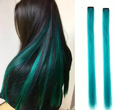 DELUXE Colored Clip in Extensions Colorful Straight  Extension Hair Extension