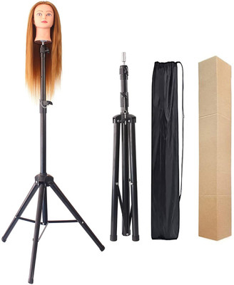 Blushia Wig Stand Tripod Mannequin Head Stand Heavy Duty Metal Adjustable Wig Stand Hair Extension