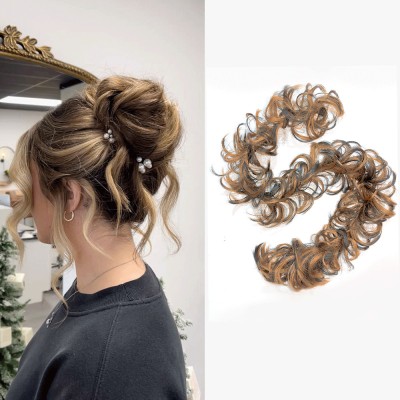 Blushia Messy Frill  Extensions For Ponytail And Bun Juda (Natural Highlight) Hair Extension