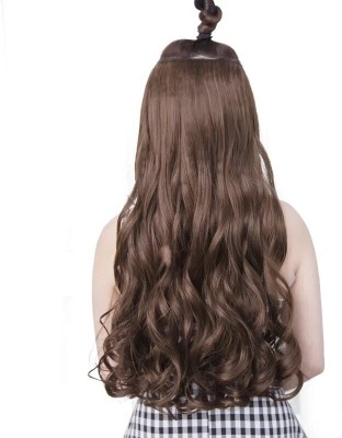 Views Beautiful Look 5 Clip In Brown Wavy Hair Extension