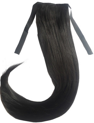AROOMAN Ribbon Ponytail Binding Up Synthetic  Extension/Half wig For Womens(Brown 24 Inches) Hair Extension