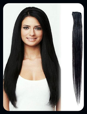 Hamsri 2 Pcs Single Clip Mixed  Side Covers Up Extension/ Patch -N Hair Extension