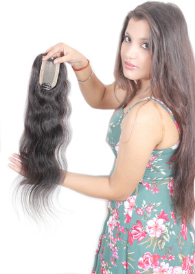 Ritzkart 18 Inch(2x4) Mono Base Human  Topper For Women Hair Extension