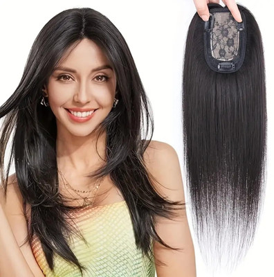VIVIAN Slip Based 3 Clip  Topper Extension/Crown  Closure Brown Hair Extension