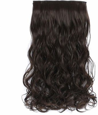 VIVIAN Beautiful Look Premuim Brown Wavy 5 Clip In Hair Extension