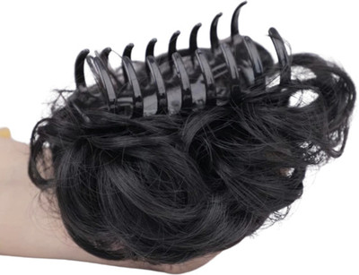 iFkart Curly  Bun Clutcher Black Pack Of 1 Hair Extension