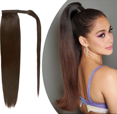 RefynHair Women 60Gr Wrap Around Ponytail With Natural Color Hair Extension