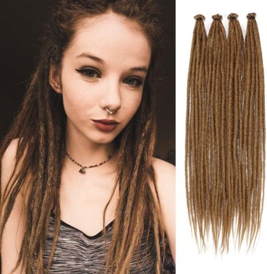 SHEETAL CREATIONS 24Inch Dreadlock Extensions 10 Strands Boho Style Crochet  Dreads DARK BLOND Hair Extension