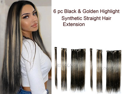 house of common 6pcGoldenBlackExtn Hair Extension