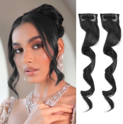 saiyaa easy clip extension Saiyaa Easy 2 Clip Curly(2pcs) Straight Double Weft Natural Black 22inch Hair Extension