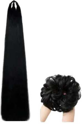 Esnapy 2pcs synthetic  Choti Paranda, Jalebi Juda Bun set Hair Extension