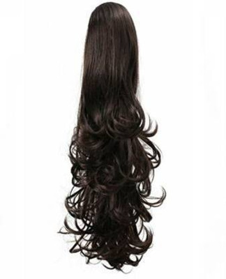 Views Natural brown 2 in 1 pony wig clutcher step cutting style Hair Extension