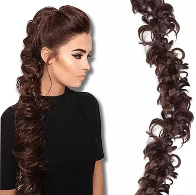 A H S Frill hair Extensions Elastic Stretchable Frill Add Volume Wavy Messy Juda Bun Hair Extension