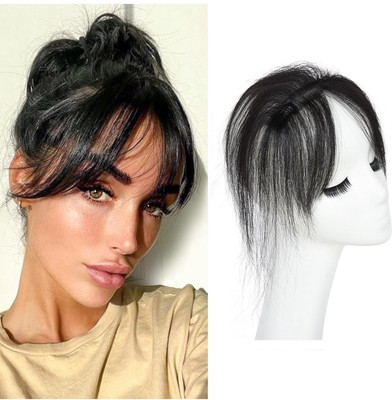 Ritzkart Frontline  Topper/Patch Clip-In with Baby  Bangs Style Hair Extension