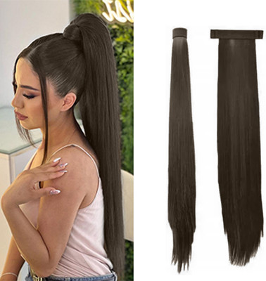 Views 24 Inches  Extensions Ponytail  looking Scale Ponytail  Brown Colour Hair Extension