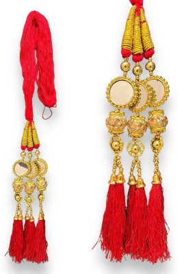 owncosmetices Paranda Braid Tassles  Accessory (Gold And Red) Hair Extension