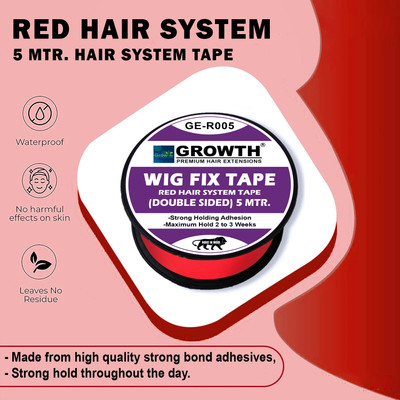 DreamExim  Wigs tape/  patch tape/  toupee Tape (5m) (Red) Hair Extension