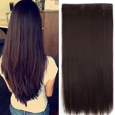Getvock Beautiful Look Brown  5 Clip In Hair Extension