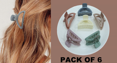 Rhosyn D Shape Multi Color Claw Clips French Design & Korean Style  Clutcher Set g Hair Extension