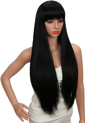 kerav good lenght straight natural brown hair wig Hair Extension