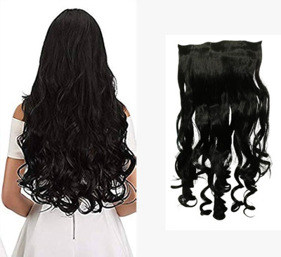 S Mark Full Head Curly Wave Clips in on Synthetic  Extensions ( PACK OF 1 ) Hair Extension