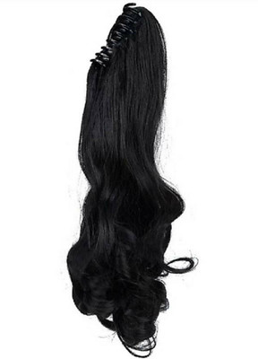 CRIBE Natural black 2 in 1 pony wig clutcher step cutting style Hair Extension