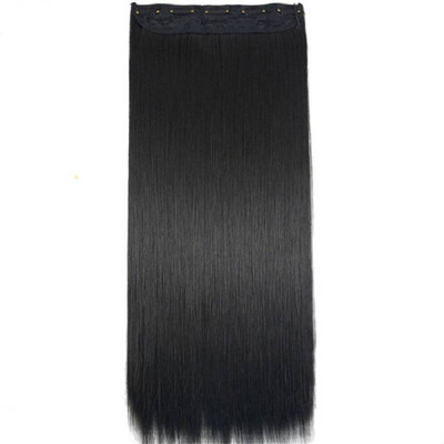 VIVIAN Clip in Straight Natural Black Hair Extension