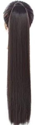 El Cabell Brown Straight Wrap-Around Long Scale Ponytail Synthetic Extension for Girls Hair Extension