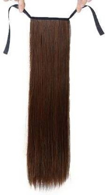 Blushia Unique Brown Straight Ribbon Ponytail Hair Extension